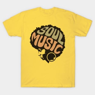 Soul Music Black History Month Afro Hair Gift T-Shirt